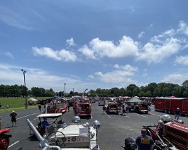 2023 Society for the Preservation and Appreciation of Antique Motor Fire Apparatus in America 4816 Some of the trucks in attendance.