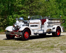 Tri-State Firefighter Meet 2017 1939 Ahrens Fox 1939 Ahrens Fox HT after being unloaded upon arrival at the Tri-State Firefighter Meet in Webster, Massachusetts.