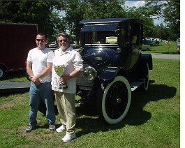 1915 Cadillac Type 51 Landaulet DSC00218 Sean Brayton and Dick Shappy at the 2004 New England Cadillac LaSalle show in Portsmouth, Rhode Island, after receiving