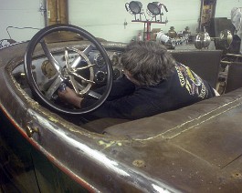 1916 Crane-Simplex Torpedo Runabout DSC00917 Dick working on dash.