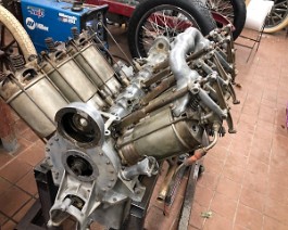 1917 Curtiss OXX-6 Aero Engine Race Car 2019-11-03 IMG_0368 After its arrival at my shop in Rhode Island, my crew wasted no time in making a custom rolling frame to house the new Curtiss Aero engine and began dismantling...